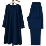 Navy Blue Solid Two-Piece Co-Ord Set